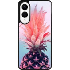 Coque Samsung Galaxy S25 Edge - Silicone rigide noir Purple Pink Pineapple