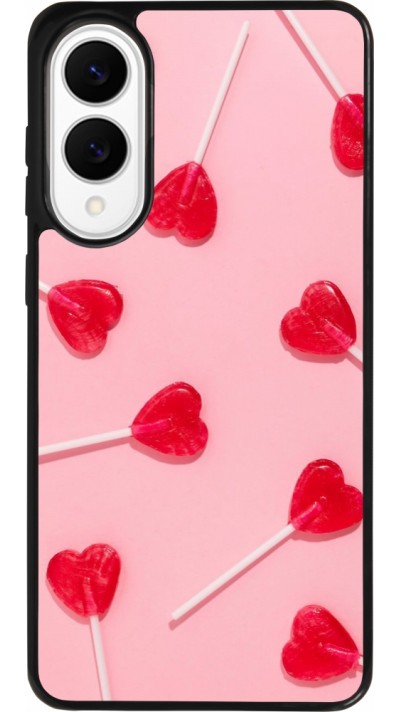 Samsung Galaxy S25 Edge Case Hülle - Silikon schwarz Saint Valentines Day 26 Lollipop