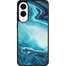 Coque Samsung Galaxy S25 Edge - Silicone rigide noir Sea Foam Blue