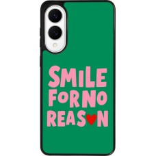 Coque Samsung Galaxy S25 Edge - Silicone rigide noir Smile for no reason 2026