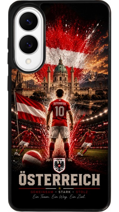 Samsung Galaxy S25 Edge Case Hülle - Silikon schwarz Fussball Österreich splash 2026