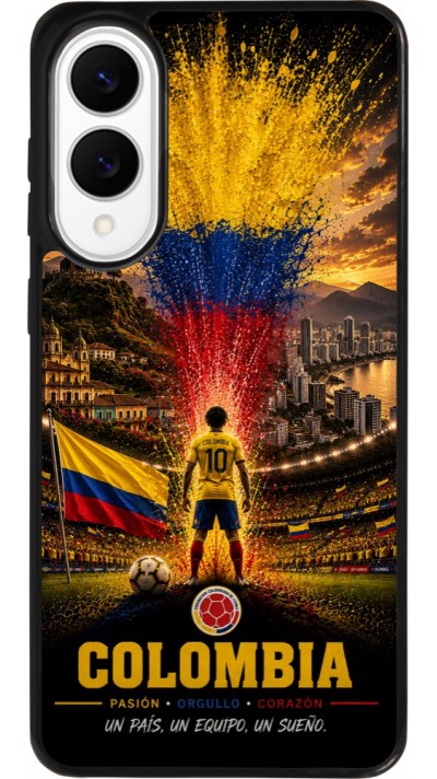 Samsung Galaxy S25 Edge Case Hülle - Silikon schwarz Fussball Kolumbien splash 2026