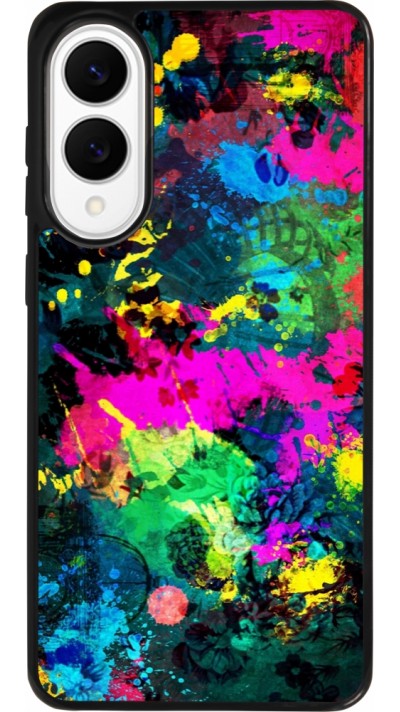Coque Samsung Galaxy S25 Edge - Silicone rigide noir Splash paint Coque Samsung Galaxy S25 Edge - Silicone rigide noir Splash paint