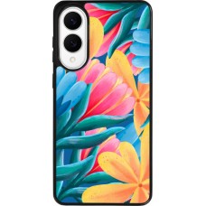 Coque Samsung Galaxy S25 Edge - Silicone rigide noir Spring 23 colorful flowers