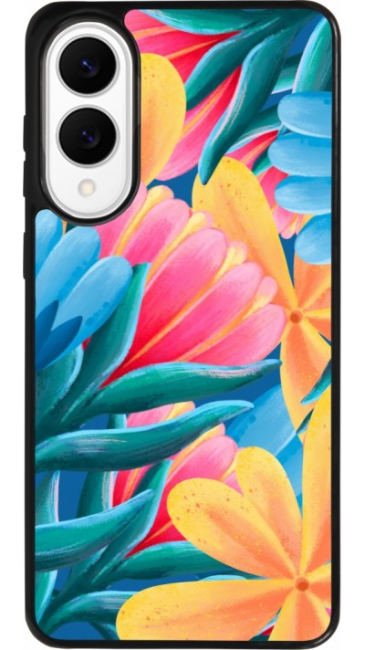 Coque Samsung Galaxy S25 Edge - Silicone rigide noir Spring 23 colorful flowers Coque Samsung Galaxy S25 Edge - Silicone rigide noir Spring 23 colorful flowers