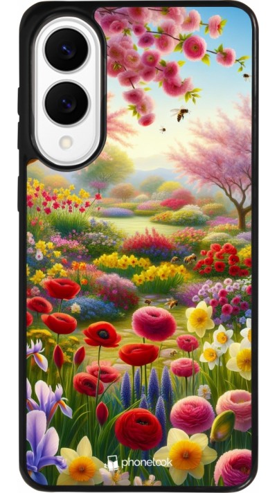 Coque Samsung Galaxy S25 Edge - Silicone rigide noir Spring 25 Bouquet printemps Coque Samsung Galaxy S25 Edge - Silicone rigide noir Spring 25 Bouquet printemps
