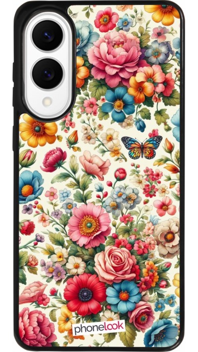 Coque Samsung Galaxy S25 Edge - Silicone rigide noir Spring 25 printemps fleuri Coque Samsung Galaxy S25 Edge - Silicone rigide noir Spring 25 printemps fleuri