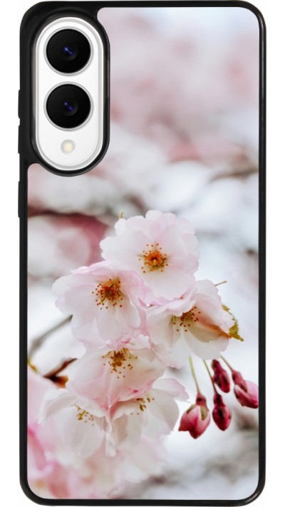 Samsung Galaxy S25 Edge Case Hülle - Silikon schwarz Cherry tree Spring 2026