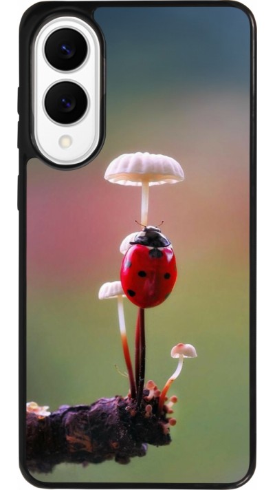 Samsung Galaxy S25 Edge Case Hülle - Silikon schwarz Ladybird on a mushroom Spring 2026