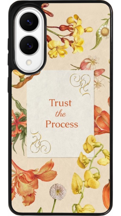 Samsung Galaxy S25 Edge Case Hülle - Silikon schwarz Trust the process Spring 2026