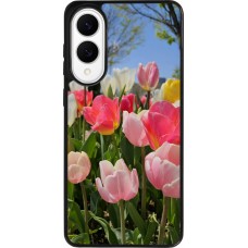 Coque Samsung Galaxy S25 Edge - Silicone rigide noir Tulips Spring 2026