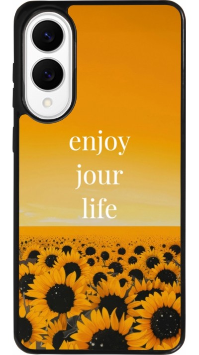 Coque Samsung Galaxy S25 Edge - Silicone rigide noir Summer 2025 Enjoy your life