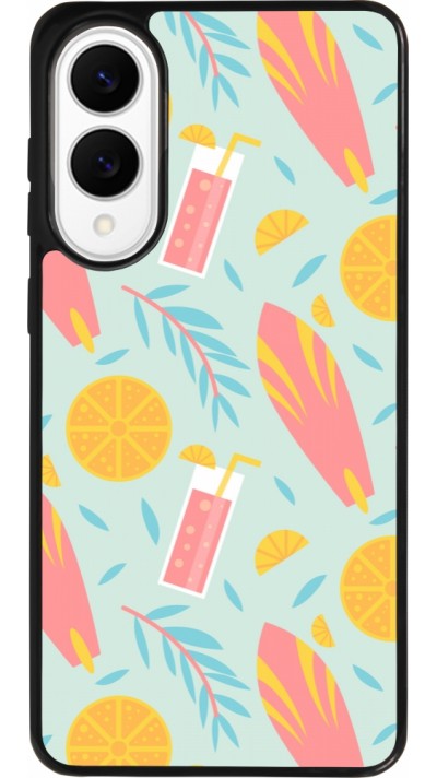 Coque Samsung Galaxy S25 Edge - Silicone rigide noir Summer 2025 Pattern citron