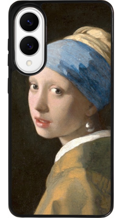 Coque Samsung Galaxy S25 Edge - Silicone rigide noir Tableau art - La Jeune fille à la perle - Johannes Vermeer