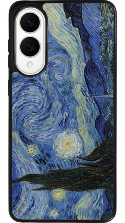 Coque Samsung Galaxy S25 Edge - Silicone rigide noir Tableau art - La Nuit étoilée - Van Gogh