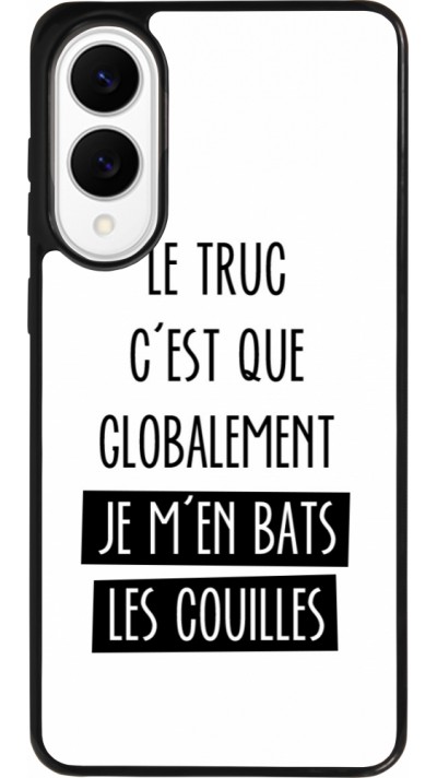 Coque Samsung Galaxy S25 Edge - Silicone rigide noir Le truc globalement bats les couilles