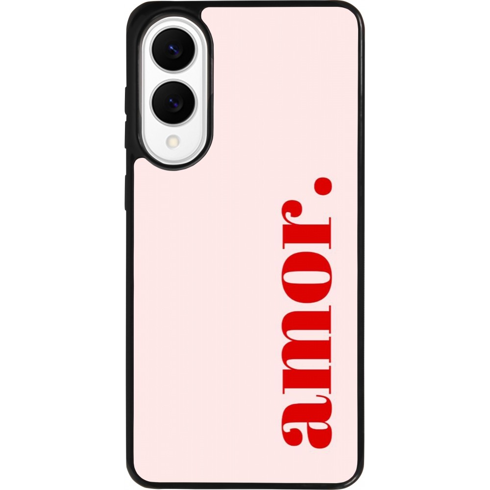 Coque Samsung Galaxy S25 Edge - Silicone rigide noir Valentine 2024 amor