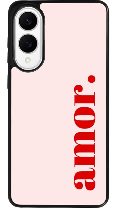 Coque Samsung Galaxy S25 Edge - Silicone rigide noir Valentine 2024 amor Coque Samsung Galaxy S25 Edge - Silicone rigide noir Valentine 2024 amor