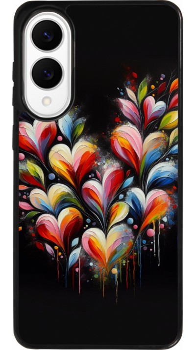 Coque Samsung Galaxy S25 Edge - Silicone rigide noir Valentine 2024 Coeur Noir Abstrait Coque Samsung Galaxy S25 Edge - Silicone rigide noir Valentine 2024 Coeur Noir Abstrait