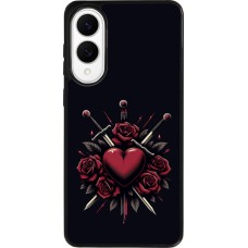 Coque Samsung Galaxy S25 Edge - Silicone rigide noir Valentine 2024 gothic love