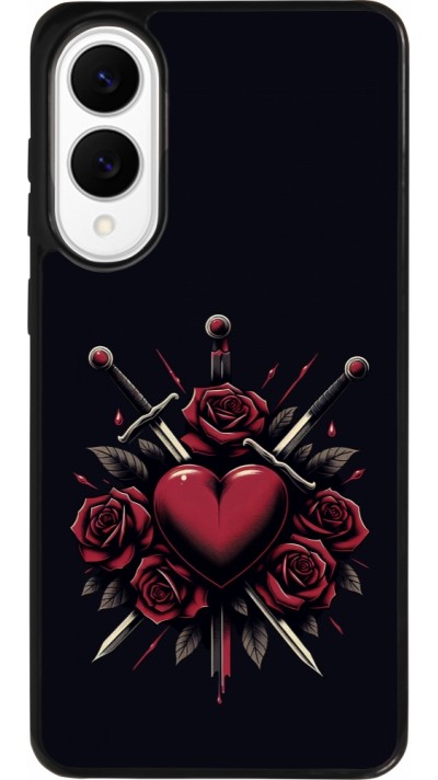 Coque Samsung Galaxy S25 Edge - Silicone rigide noir Valentine 2024 gothic love Coque Samsung Galaxy S25 Edge - Silicone rigide noir Valentine 2024 gothic love