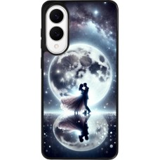 Coque Samsung Galaxy S25 Edge - Silicone rigide noir Valentine 2024 Love under the moon