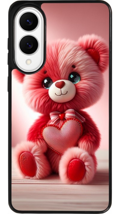 Coque Samsung Galaxy S25 Edge - Silicone rigide noir Valentine 2024 Ourson rose Coque Samsung Galaxy S25 Edge - Silicone rigide noir Valentine 2024 Ourson rose