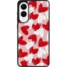 Coque Samsung Galaxy S25 Edge - Silicone rigide noir Valentine 2024 with love heart