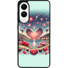 Coque Samsung Galaxy S25 Edge - Silicone rigide noir Valentine 2025 Chic