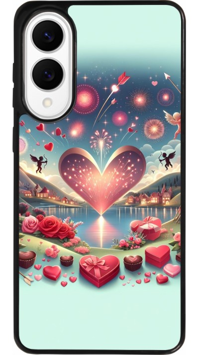 Coque Samsung Galaxy S25 Edge - Silicone rigide noir Valentine 2025 Chic Coque Samsung Galaxy S25 Edge - Silicone rigide noir Valentine 2025 Chic