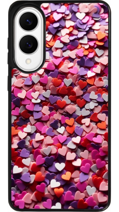 Coque Samsung Galaxy S25 Edge - Silicone rigide noir Valentine 2025 Confetti Coque Samsung Galaxy S25 Edge - Silicone rigide noir Valentine 2025 Confetti