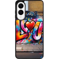Coque Samsung Galaxy S25 Edge - Silicone rigide noir Valentine 2025 Love U Tag