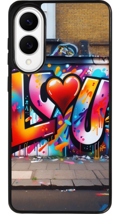 Coque Samsung Galaxy S25 Edge - Silicone rigide noir Valentine 2025 Love U Tag Coque Samsung Galaxy S25 Edge - Silicone rigide noir Valentine 2025 Love U Tag