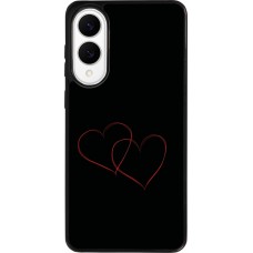 Coque Samsung Galaxy S25 Edge - Silicone rigide noir Valentine 2023 attached heart
