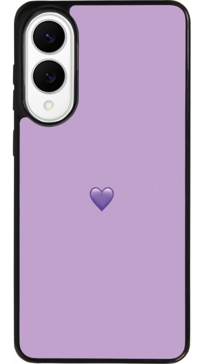 Coque Samsung Galaxy S25 Edge - Silicone rigide noir Valentine 2023 purpule single heart