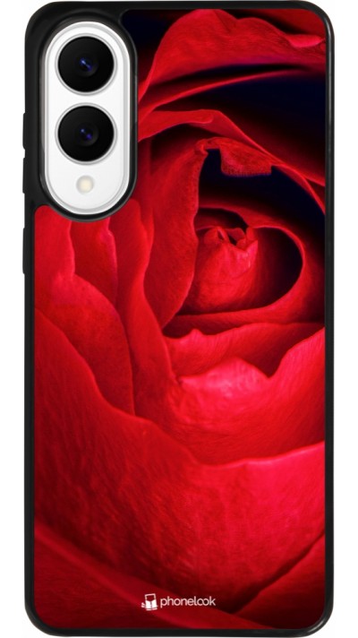 Coque Samsung Galaxy S25 Edge - Silicone rigide noir Valentine 2022 Rose