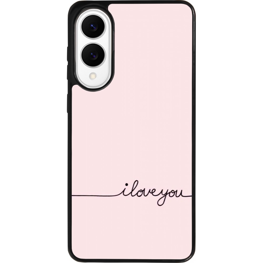 Samsung Galaxy S25 Edge Case Hülle - Silikon schwarz Valentine 2023 i love you writing