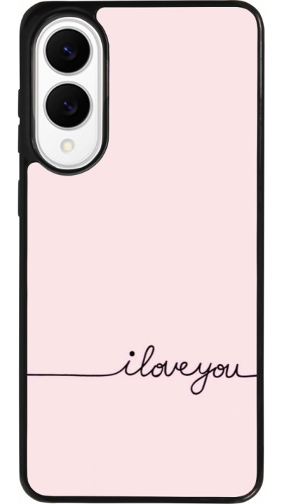 Coque Samsung Galaxy S25 Edge - Silicone rigide noir Valentine 2023 i love you writing