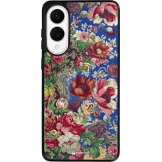 Coque Samsung Galaxy S25 Edge - Silicone rigide noir Vintage Art Flowers