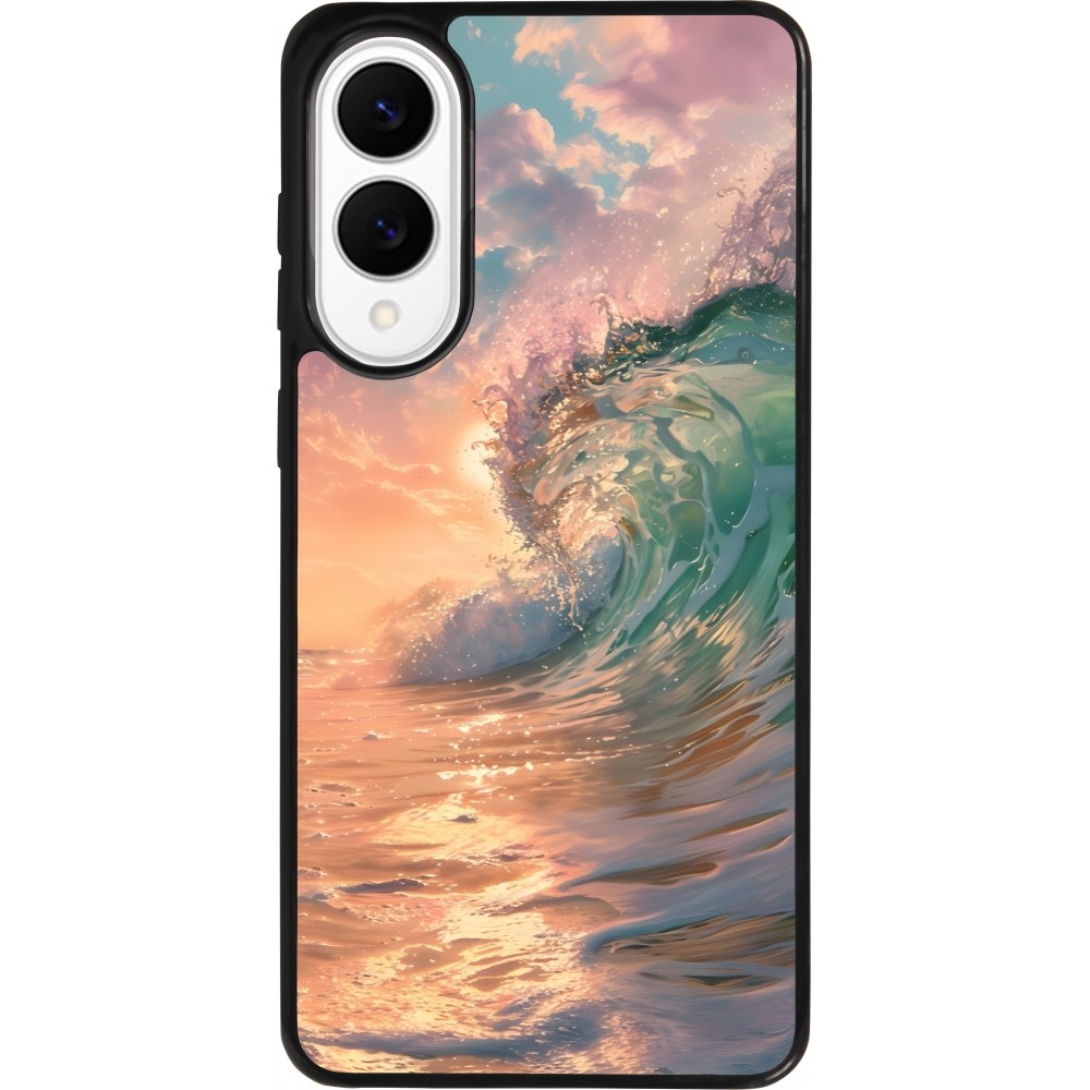 Coque Samsung Galaxy S25 Edge - Silicone rigide noir Wave Sunset