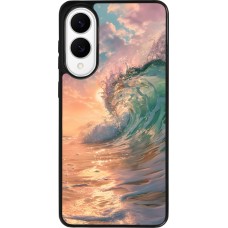Coque Samsung Galaxy S25 Edge - Silicone rigide noir Wave Sunset