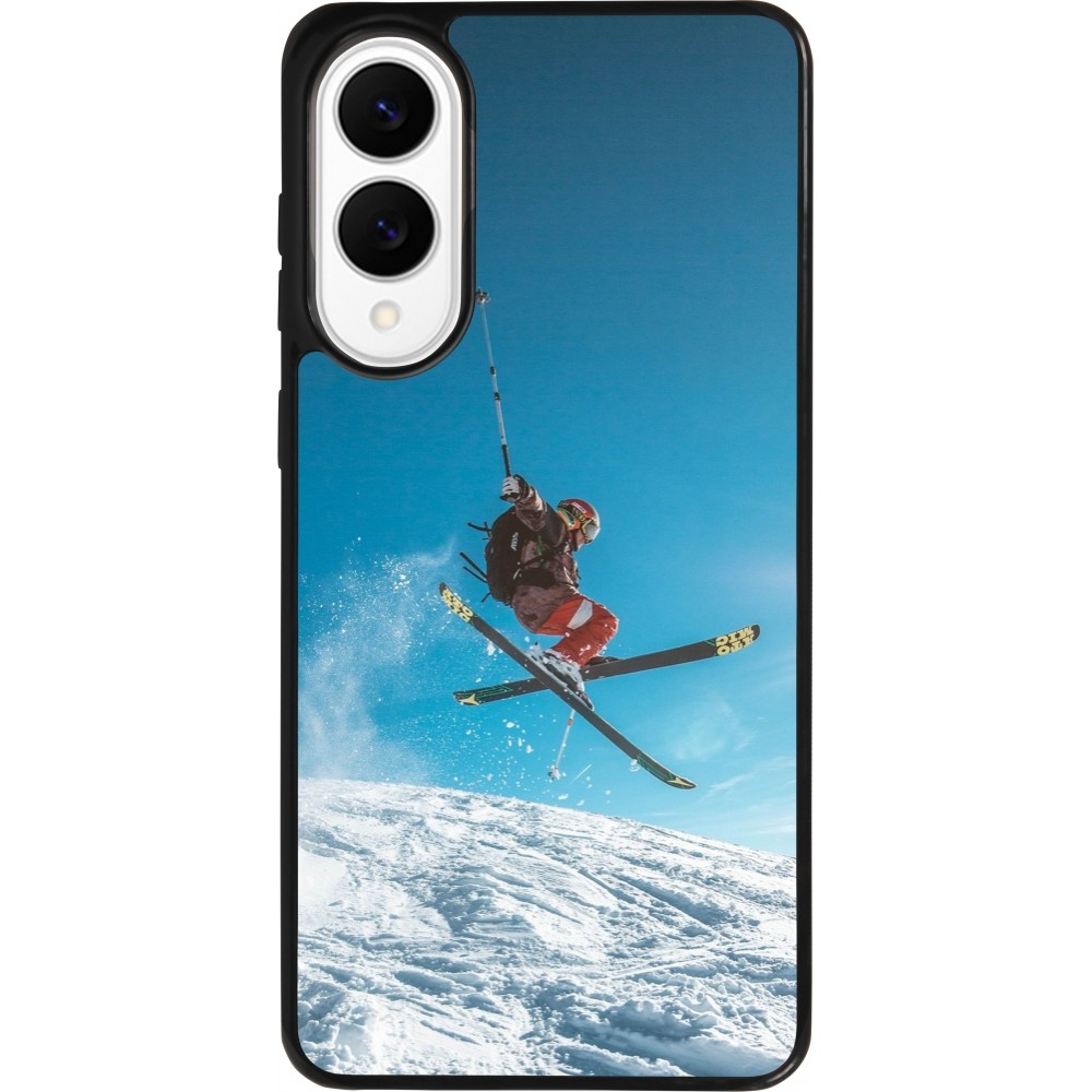 Coque Samsung Galaxy S25 Edge - Silicone rigide noir Winter 22 Ski Jump
