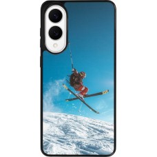 Coque Samsung Galaxy S25 Edge - Silicone rigide noir Winter 22 Ski Jump