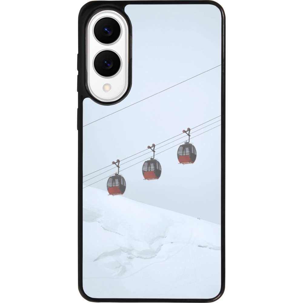 Coque Samsung Galaxy S25 Edge - Silicone rigide noir Winter 22 ski lift