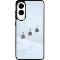 Coque Samsung Galaxy S25 Edge - Silicone rigide noir Winter 22 ski lift