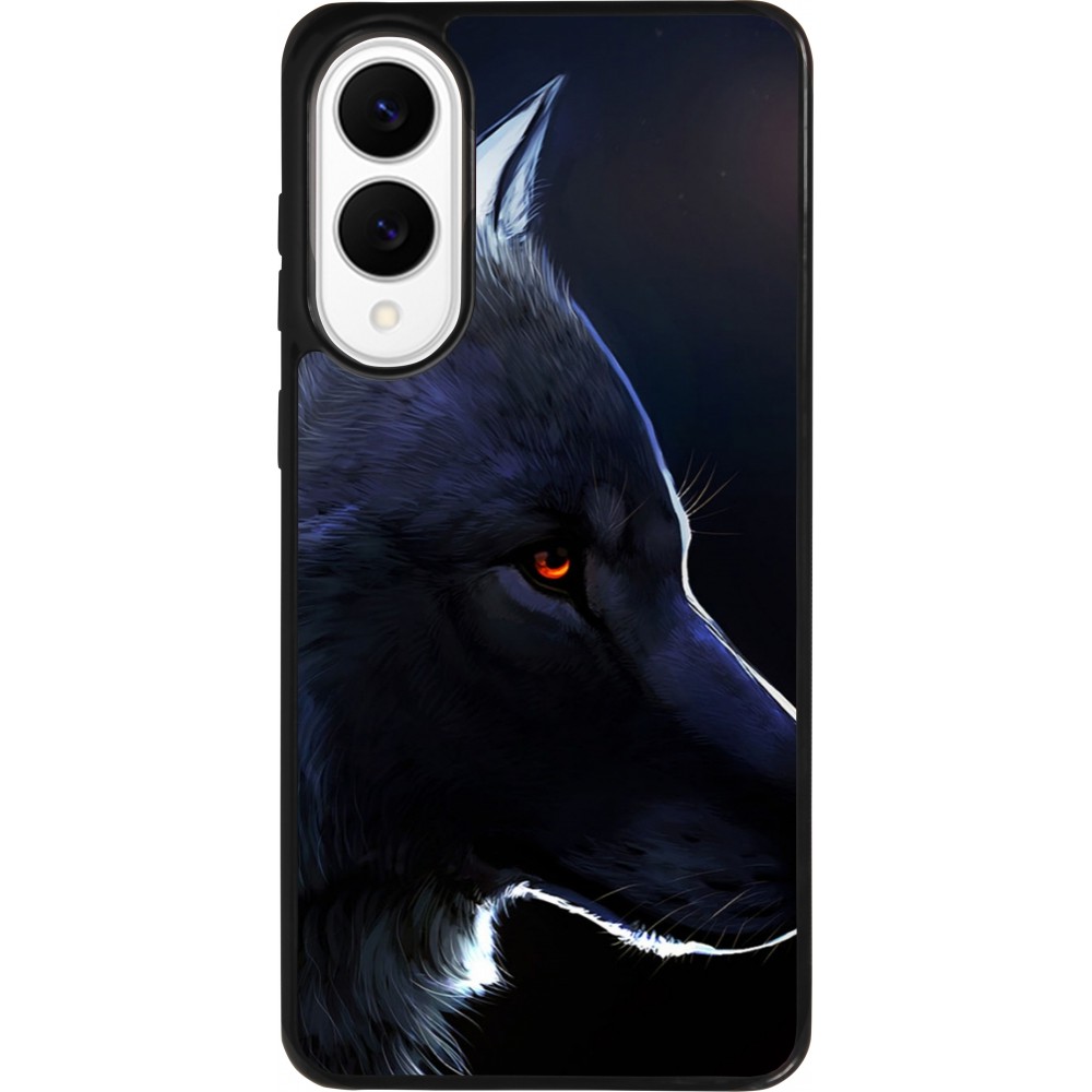 Coque Samsung Galaxy S25 Edge - Silicone rigide noir Wolf Shape