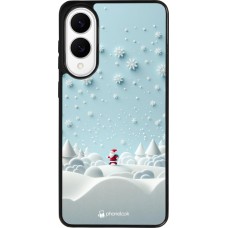 Coque Samsung Galaxy S25 Edge - Silicone rigide noir Noël 2023 Petit Père Flocon