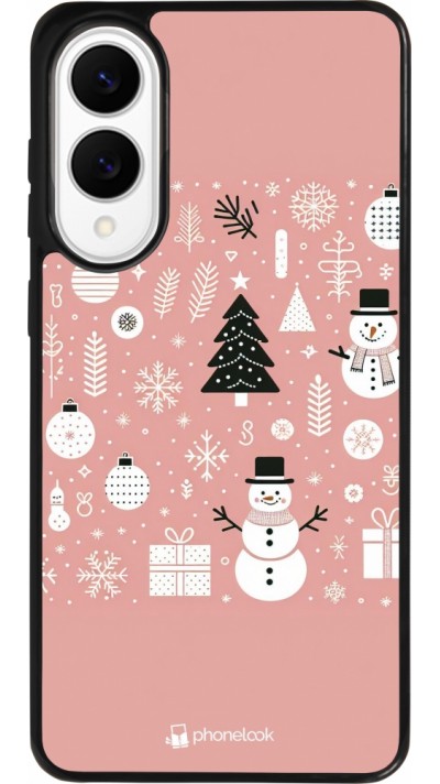 Coque Samsung Galaxy S25 Edge - Silicone rigide noir Noël 2024 Rose Snowman Christmas Coque Samsung Galaxy S25 Edge - Silicone rigide noir Noël 2024 Rose Snowman Christmas