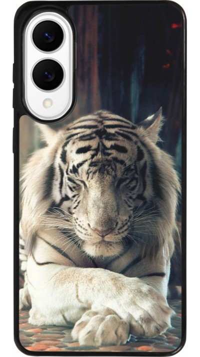 Coque Samsung Galaxy S25 Edge - Silicone rigide noir Zen Tiger Coque Samsung Galaxy S25 Edge - Silicone rigide noir Zen Tiger