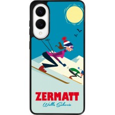 Coque Samsung Galaxy S25 Edge - Silicone rigide noir Zermatt Ski Downhill
